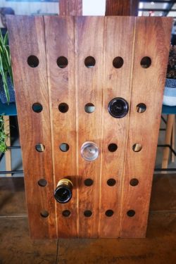 Mango wood bottle log