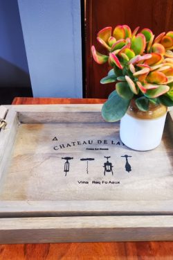Wooden tray set of 2