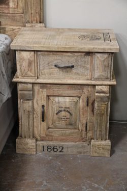 Wooden bedside table