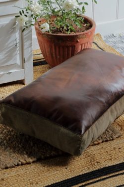 Leather pillow