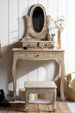 Wooden dresser stool