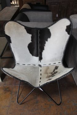 Leather butterfly chair