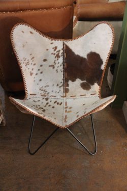 Leather butterfly chair