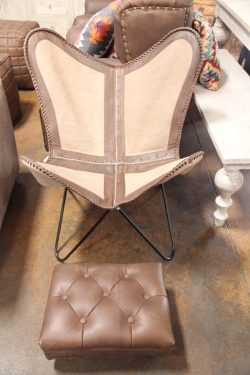 Leather & Canvas butterfly chair
