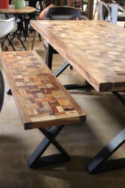 Wooden bench