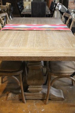 Oak wood dining table