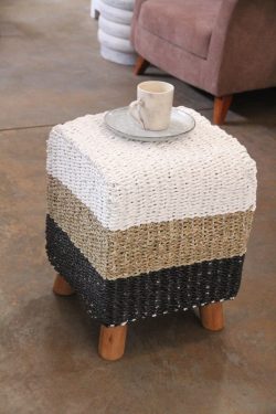 Straw stool square