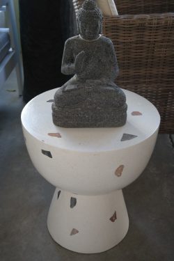 Terrazzo cement aux table white mosaic