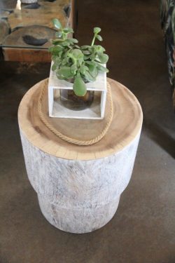 Side table suar wood whitewash
