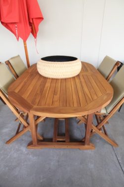 Teak extendable table 120/170cm
