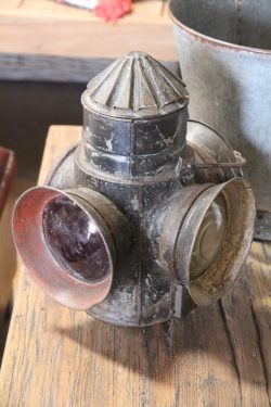 Iron railway lamp