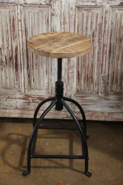 Iron wooden barstool
