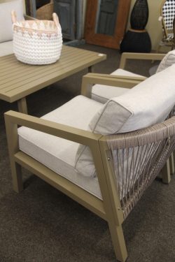 4 pieces aluminum rattan sofa set