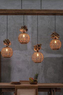Ricci chandelier with wooden ceiling horizontal