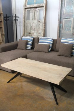 Voluzzi L-Shape brown and black sofa