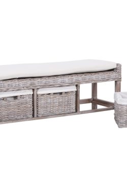 Bench with cushions