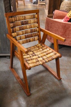 Akira teak and abaca armchair