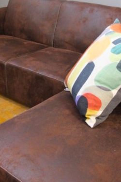 L-Shape sofa micro fibre fabric