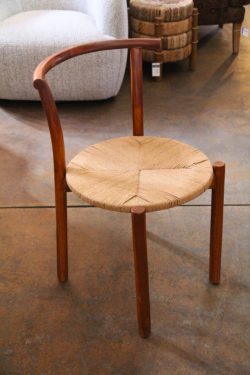 Caspian dining chair teak and loom