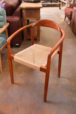 Callisto teak and loom dining chair