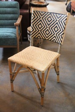Dining chair rattan 2-tone
