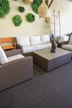5 Piece aluminum rattan sofa set