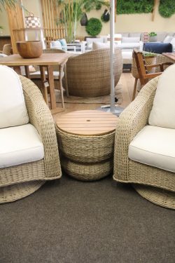 Miles swivel chat set