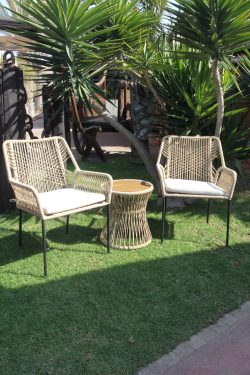 Sweet bistro twisted rattan set