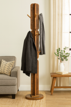 Wooden coat hanger
