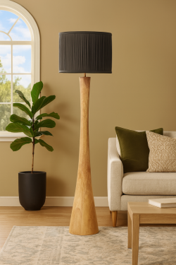 Floor lamp with shade