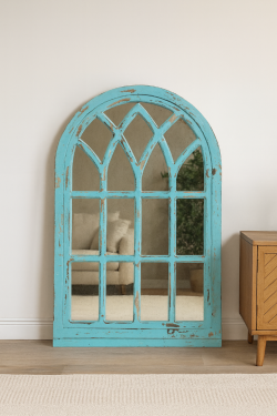 Wooden deco mirror