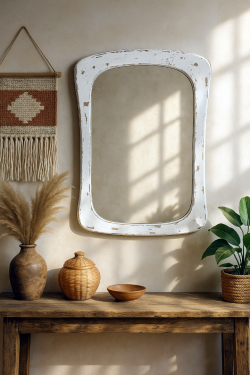 Wooden deco mirror