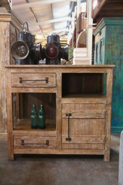 Wooden kitchen trolley