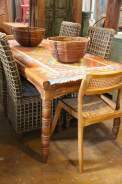 Wooden dining table