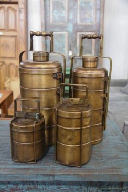 Brass tiffins small