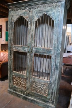 Wooden iron bar almirah