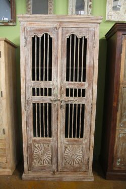 Wooden iron bar almirah