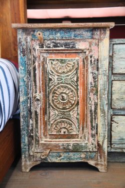 Wooden bedside table