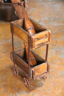 Wooden 2 brick wagon trolley