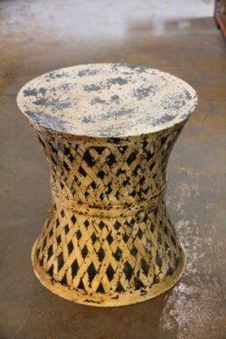 Iron stool white