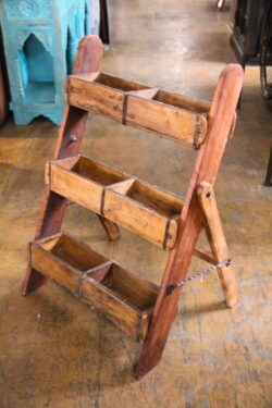 Wooden 3 level brick ladder large