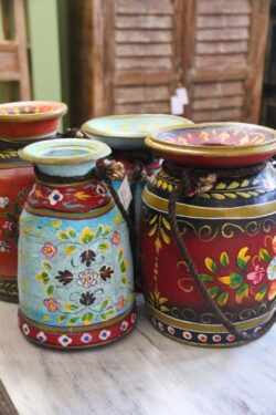 Wooden Himachal pot small