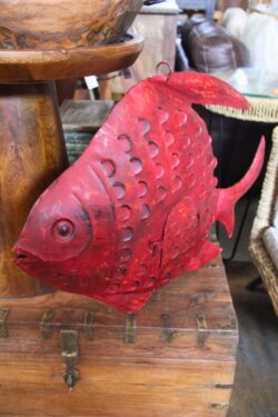 Iron fish hanging large