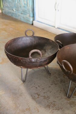 Iron old fire bowl medium