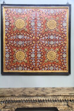 Panel with wooden frame