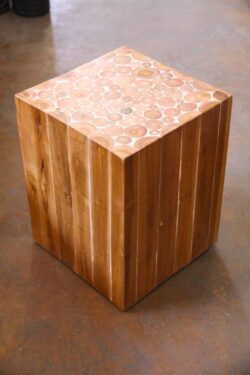 Tolino 5 square whitewash side table