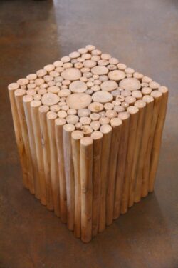 Tolino 3 square natural side table