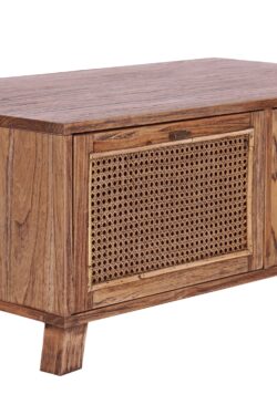 Coffee table with webbing