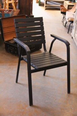 Aluminum and plastic wood slats chair